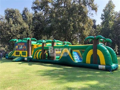 Commercial grade combo jumpers bounce house inflatable tropical obstacle course